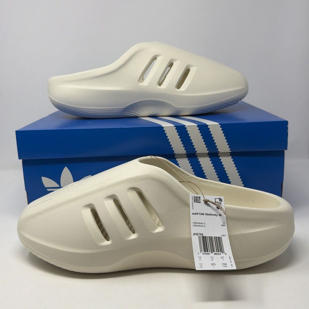 Adidas adiFOM Infinity Mule Slides Cream Men’s 12 Women’s 13 Store Model NIB